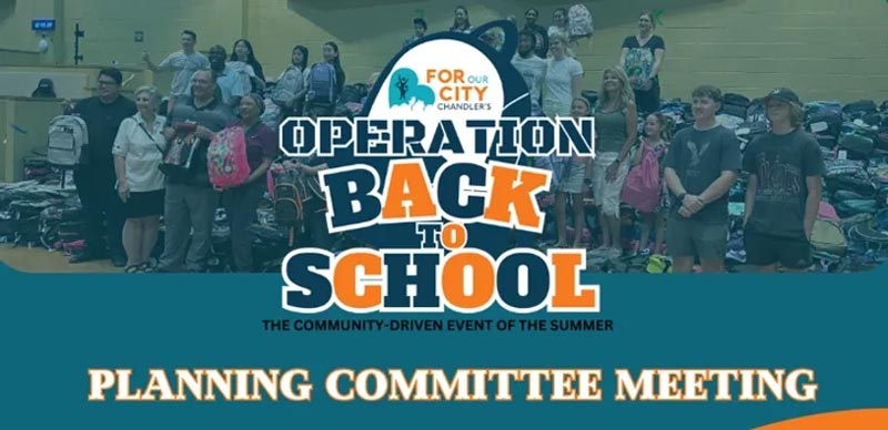 Operation Back to School - For Our City Chandler - Flyer